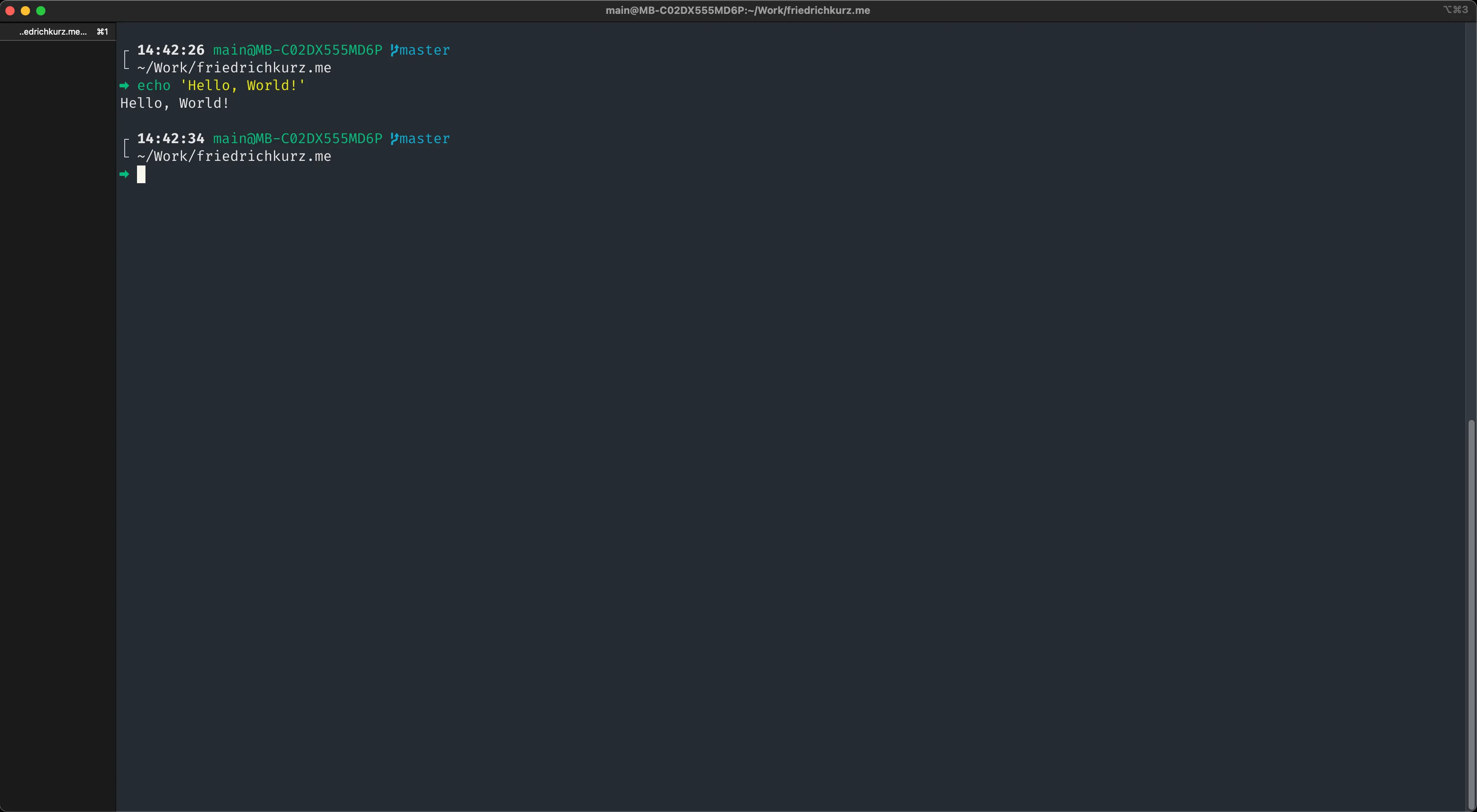 iTerm2 with Andromeda theme