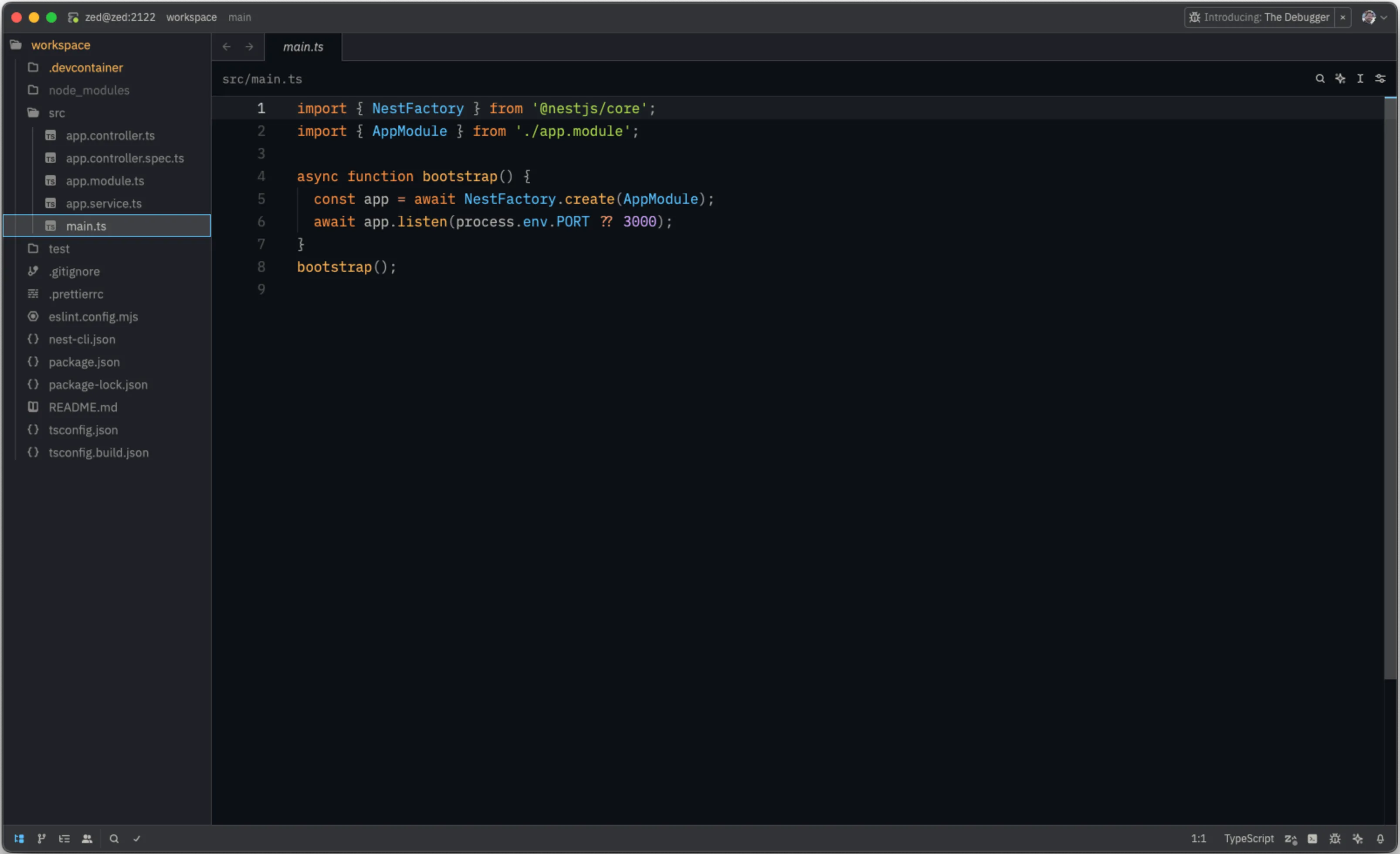 Zed window in remote development mode. Zed window in remote development mode.