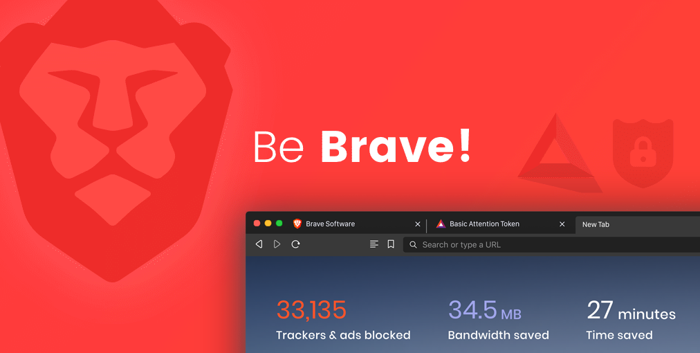 Logo of the Brave browser.