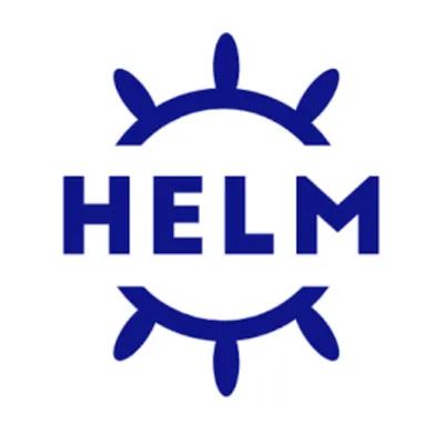 The logo of the Kubernetes package manager Helm.