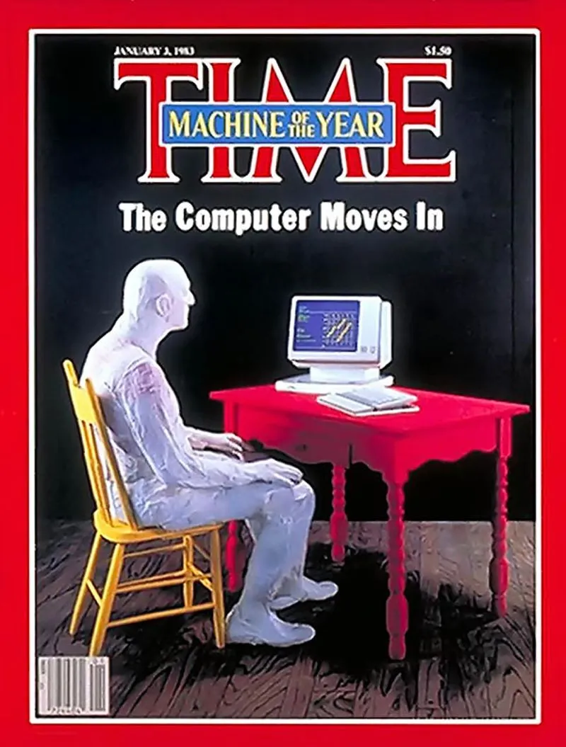 Time magazine cover: the computer, machine of the year 1982