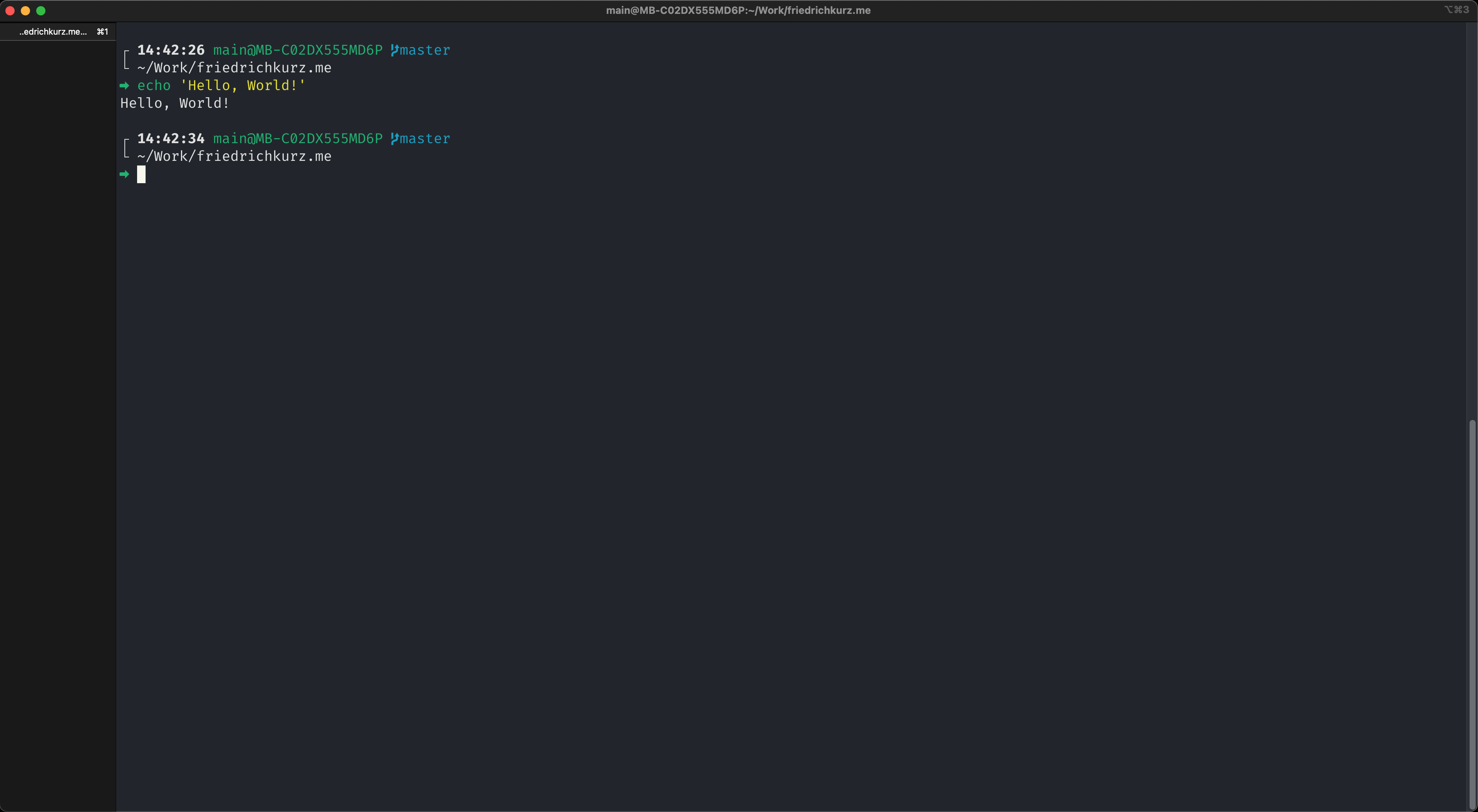 iTerm2 with Andromeda theme